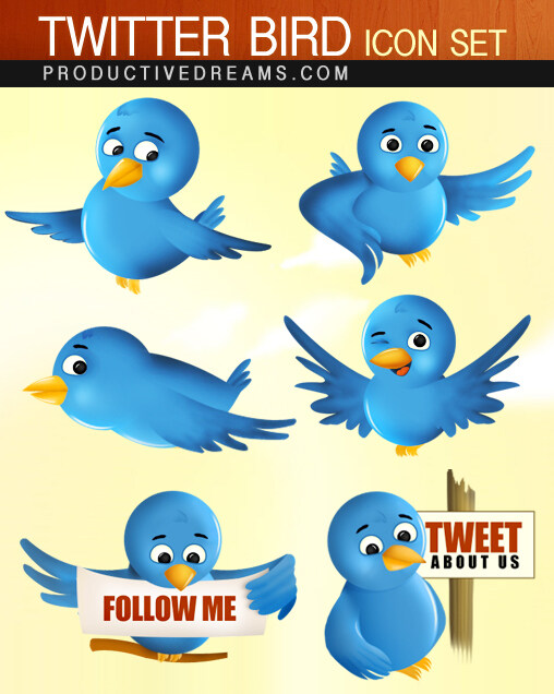 6推推特鸟社会图标集