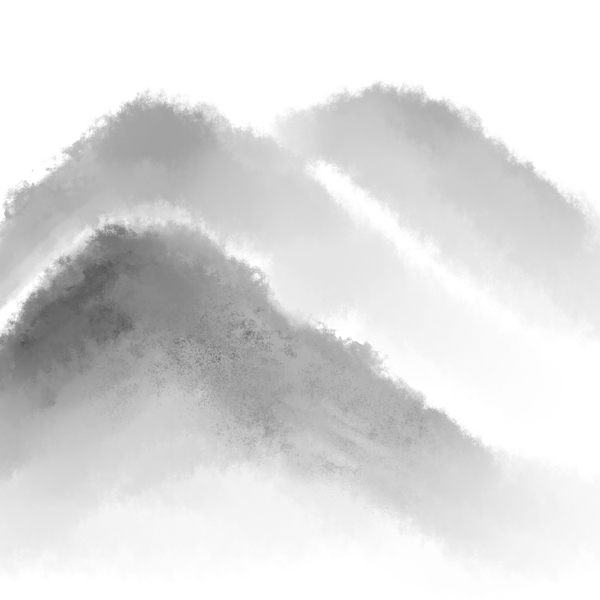 原創(chuàng)手繪水墨風景可商用元素山
