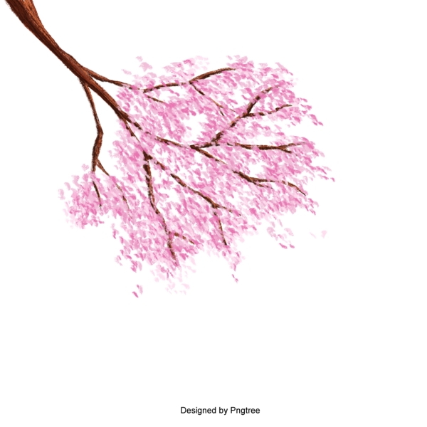 樱桃用鲜花blossomtree矢量插图