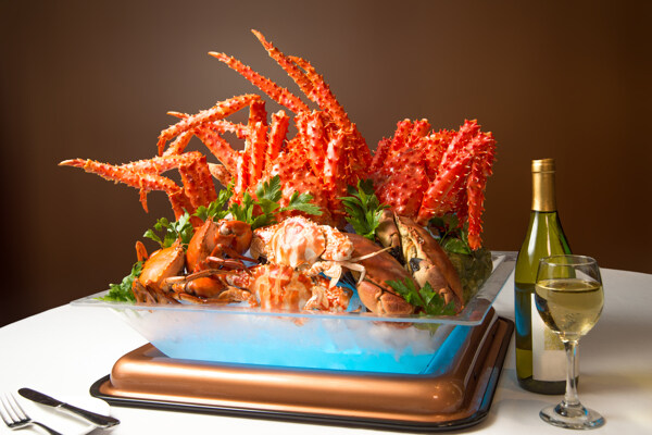 帝王蟹美食食材背景海报素材图片