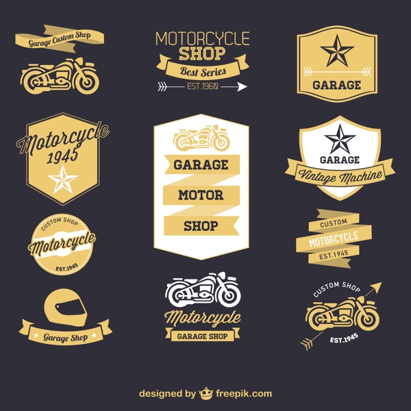 摩托车复古的Logo