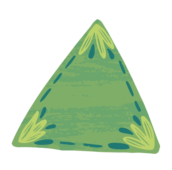 三角形花草边框