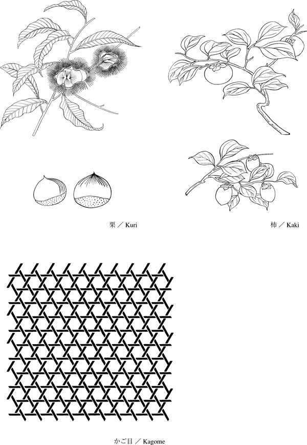 栗子线条白描