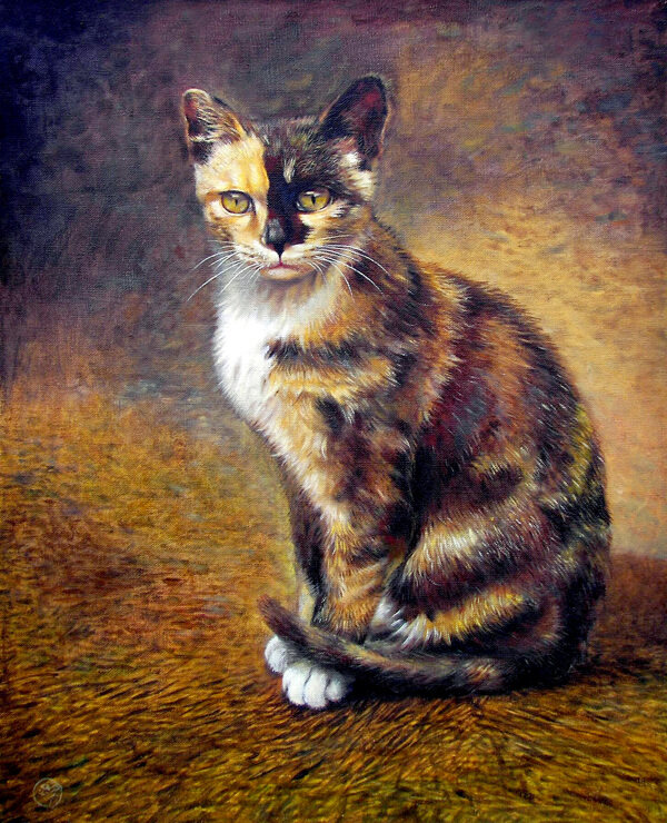 油画猫图片