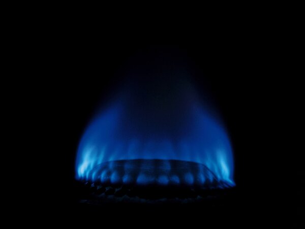 煤气灶蓝色火焰