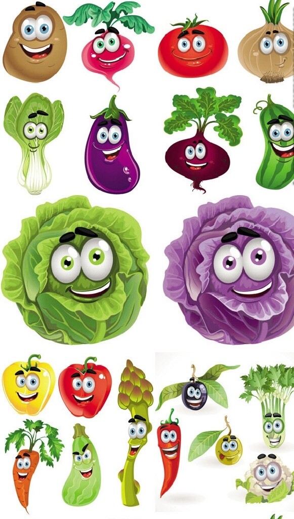 可爱卡通蔬菜果蔬