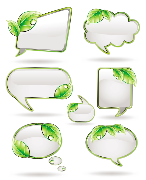 绿叶对话框图片