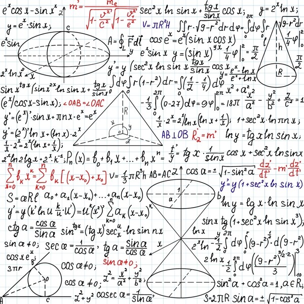 手绘数学公式图片