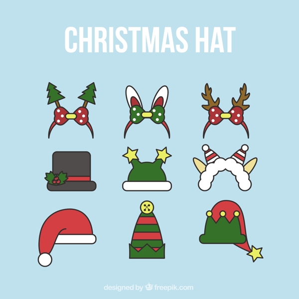 可爱的圣诞帽收藏