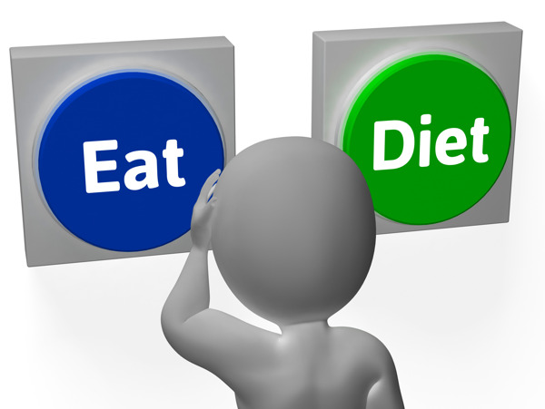 按钮显示饮食减肥或吃