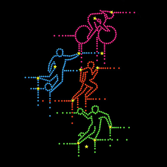 烫钻主题2012伦敦奥运会运动员自行车免费素材