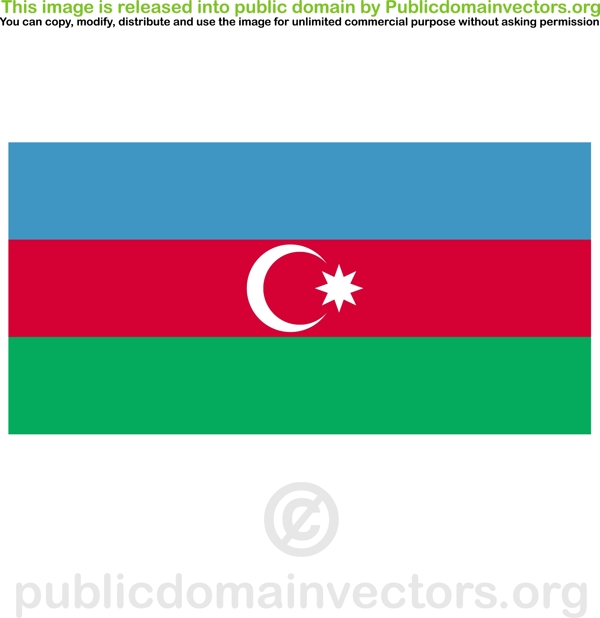 矢量阿塞拜疆国旗