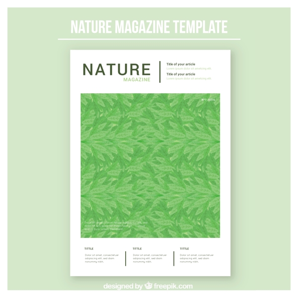 自然杂志封面模板