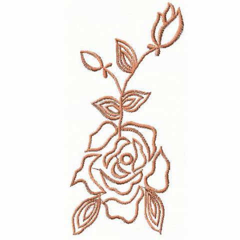 绣花植物花色彩单色免费素材