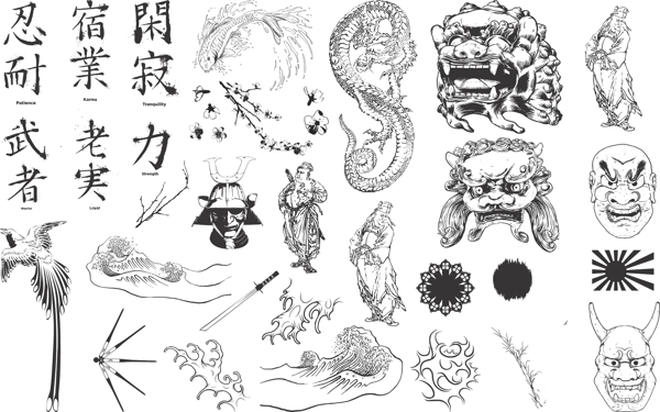 中国文化手绘图