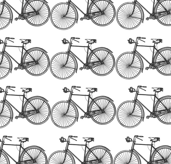 矢量手绘自行车图片