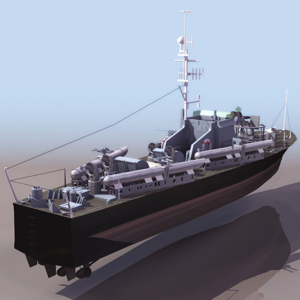 3D海上轮船模型
