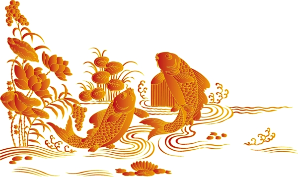 中国传统鲤鱼跳龙门