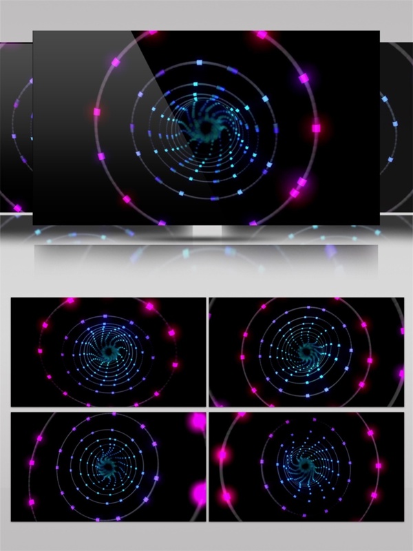 紫色斑点光环动态视频素材