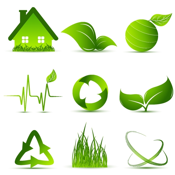 绿色环保创意图标图片