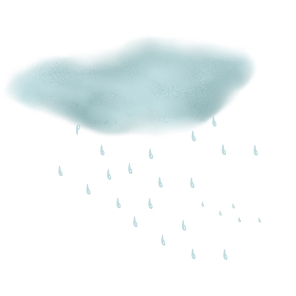 手绘下雨元素图片