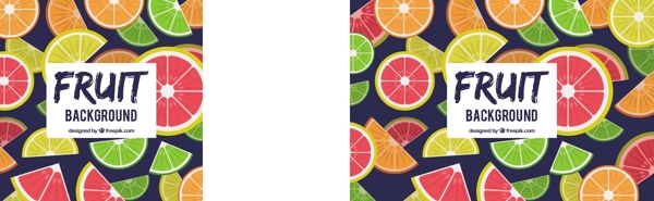 彩色水果切片装饰图案背景