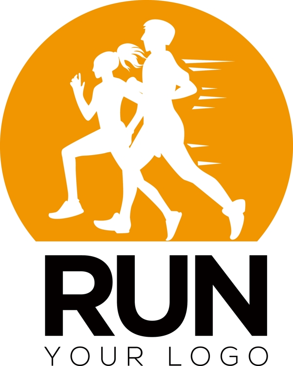 跑步健身运动logo