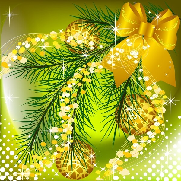 绿色星光圣诞背景图片