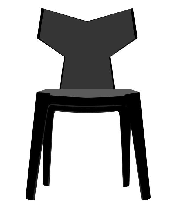黑色的家具椅子插画