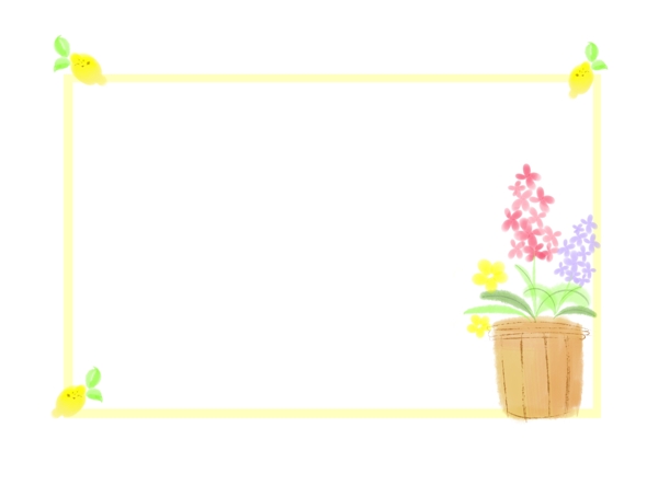 春天的盆栽装饰框