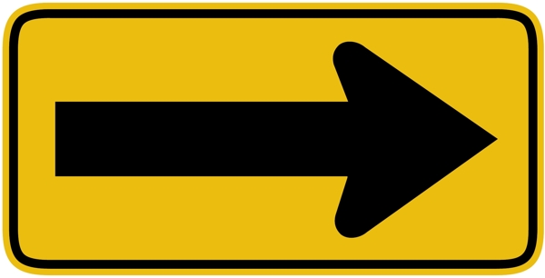 外国交通图标向右箭头标识