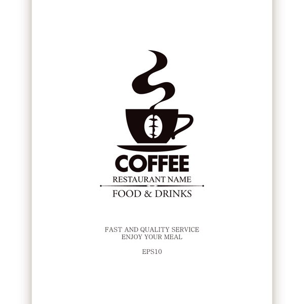 咖啡菜单封面设计矢量素材02