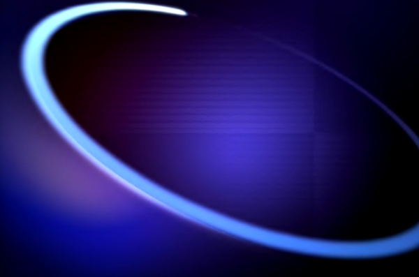 蓝色背景下的白色光环无限循环动态视频素材