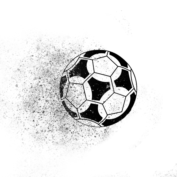 足球黑白大气时尚世界杯