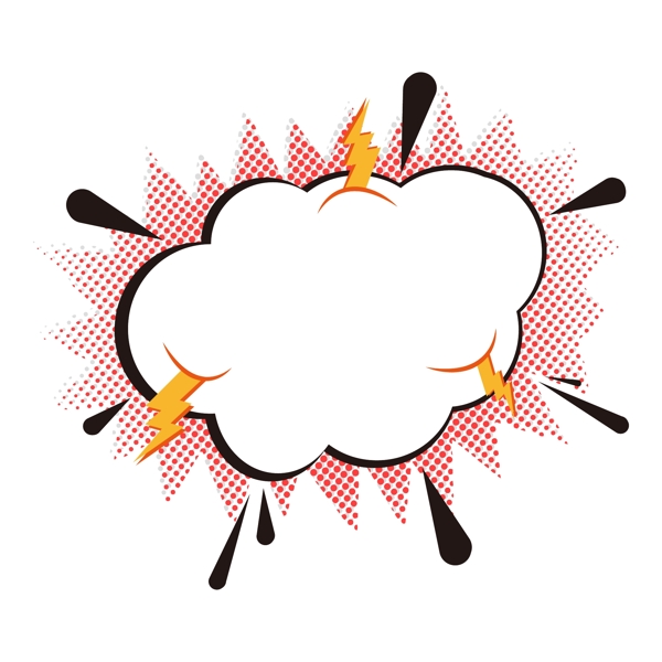 爆炸云会话元素对话框矢量素材