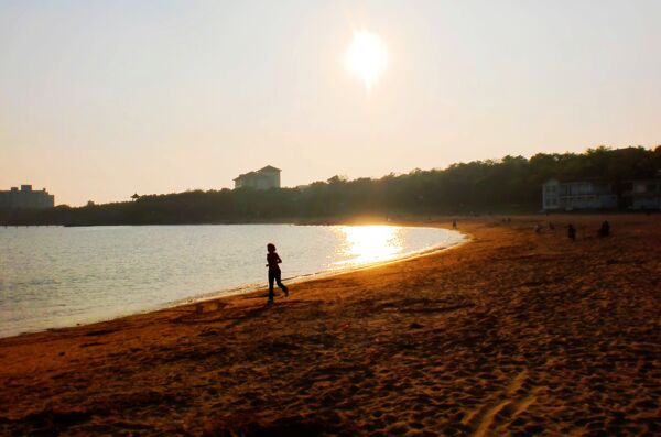 夕阳海景图片