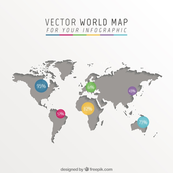 灰色的世界地图图表