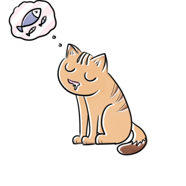 可爱猫咪手绘插画
