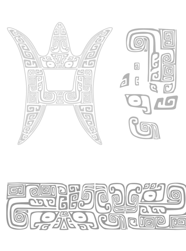 三国纹样古代纹样青铜器纹理图片