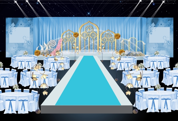 蓝色婚礼主舞台