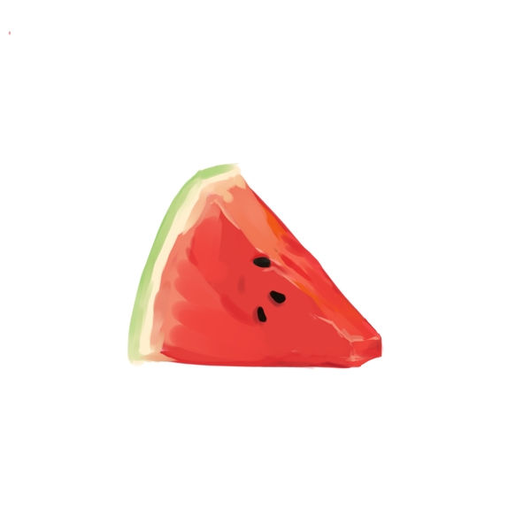 手绘写实水果西瓜