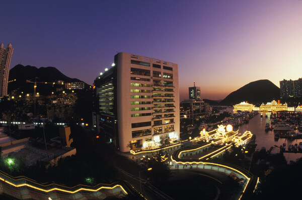 傍晚时的香港风光图片