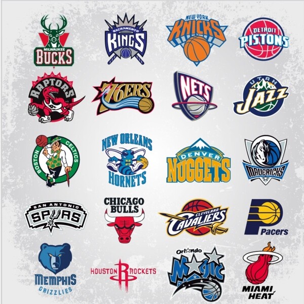蓝球NBA队徽图片