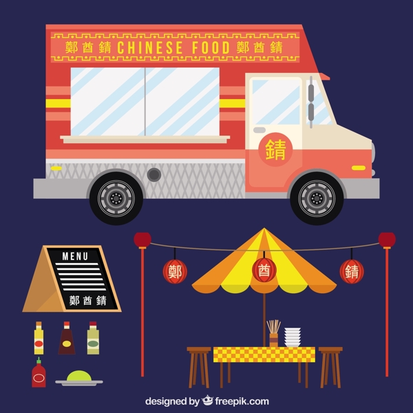 中国食品运输车在平面设计中的设计