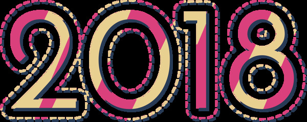 2018彩色字体设计