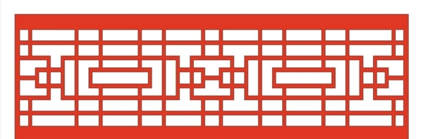 中式古门窗花纹矢量图形
