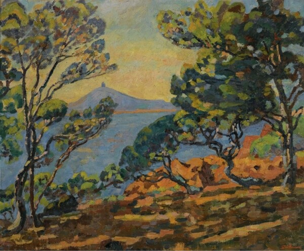 ArmandGuillauminTheBayofAgayandtheSemaphore1922法国画家阿曼吉约曼armandguillaumin印象派风景人物田园油画装饰画