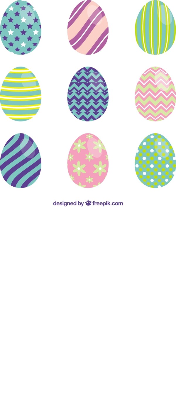 有几何装饰的复活节蛋