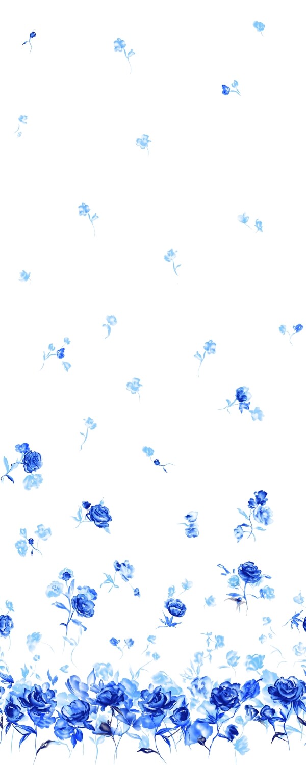 蓝色小碎花图片