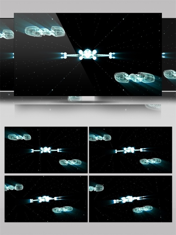 蓝光星际卫星动态视频素材
